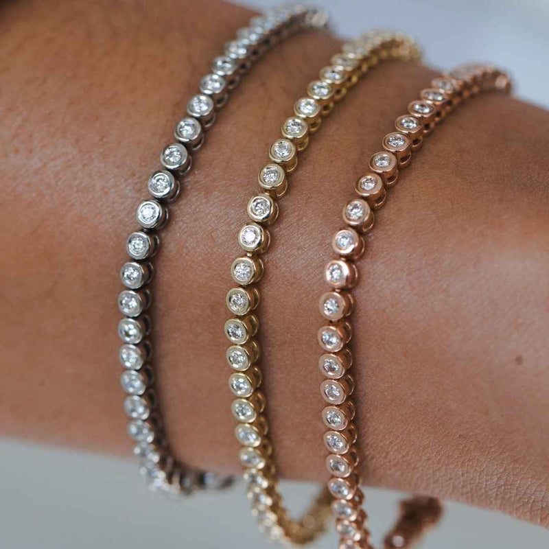 Rose gold diamond tennis on sale bracelets